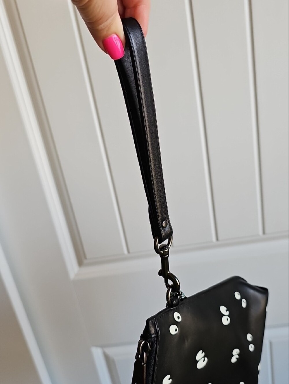 NWT Disney x Coach Dark Fairy Tale Spooky Eyes Leather Carryall Pouch Clutch - Picture 11 of 11